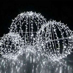 Chaîne LED pliable en 3D, sphère imperméable, lampe suspendue, idéal pour noël, vente en gros - Product Image 2