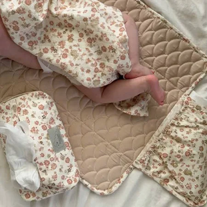 Tapis de voyage étanche extensible pour nouveau-né, station de change portable, coussin <span class=keywords><strong>à</strong></span> <span class=keywords><strong>langer</strong></span> en coton pour bébé - Product Image 3