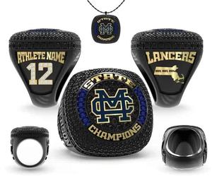 Bague de championnat de baseball personnalisée pour jeunes en alliage - Product Image 1