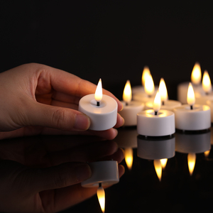 3d Real Flame White Battery Operated Tea Light Trang Trí Nội Thất Bộ 12 Đèn <span class=keywords><strong>Led</strong></span> Trà - Product Image 1