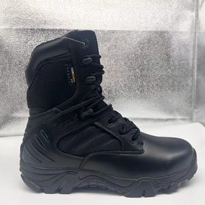 รองเท้าบูทหนังวัวแท้สีดำเขียว TSB10 แบบหุ้มข้อสูง พร้อมซิปด้านข้าง สำหรับงานหนัก รองเท้าคอมแบท Delta Aisaon - Product Image 5