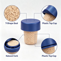 Bouchon en plastique en forme de T pour bouteilles et bocaux en verre, taille personnalisée, couvercle anti-déversement, couleur personnalisée, directement de l'usine