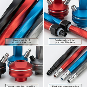 Narghilè Hoob Apex in Acciaio Inossidabile, Set Shisha Premium Hoob, Chicha Elegante per Casa, Feste, Club, Bar - Product Image 4
