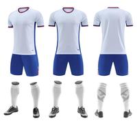 Ventes directes d'usine nouvel ensemble d'uniformes de Football unisexe adulte équipe formation compétition uniforme 100% Polyester antibactérien
