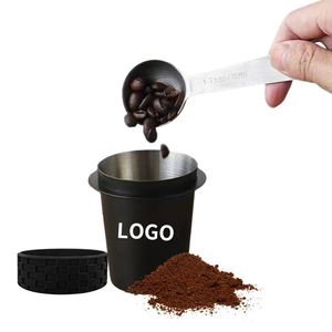 Tasses à café en acier inoxydable argenté et noir de 51 mm pour bars, restaurants, salons familiaux et cafés (vente en gros) - Product Image 1