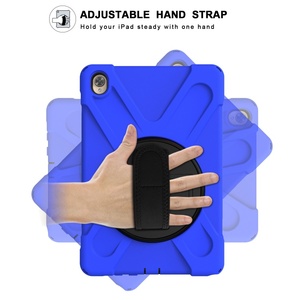 2025เคสแท็บเล็ตซิลิโคน3ชั้นสำหรับ <span class=keywords><strong>Huawei</strong></span> <span class=keywords><strong>Mediapad</strong></span> <span class=keywords><strong>M6</strong></span> 10.8พร้อมขาตั้งสายคล้องไหล่ SCM-W09/AL09