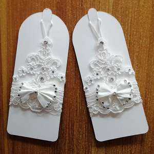 <span class=keywords><strong>Gants</strong></span> en dentelle d'été en gros T0122 pour femmes, style coude, nœud papillon, doigts courts à crochet pour cérémonies de mariage et fêtes - Product Image 4