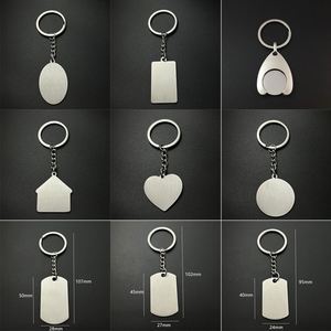 Wholesale <b>Blank</b> Plain Keychain Round Shaped Custom Laser Logo Luxury Souvenir Made Metal <b>Ring</b> for Printing Keychain Accessories - Product Image 6