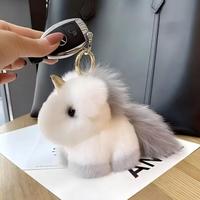 Porte-clés Licorne en Peluche, Jouets Animaux en Peluche, Ornements de Sac à Dos, Pendentif Licorne, Porte-clés Licorne Rose Grily, Porte-clés Cheval Moelleux