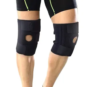 하이 퀄리티 사용자 정의 로고 조정 가능한 블랙 네오프렌 무릎 보호대 실행 무릎 지원 중괄호 무릎 패드