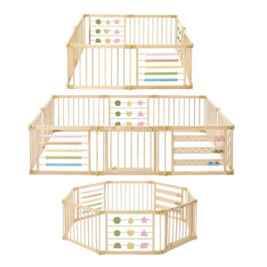 Corralito de Seguridad Grande de Color Blanco para Bebés y Niños Pequeños, Área de Juegos Infantil, Corralito Suave para Bebés, Corralito Retráctil - Product Image 2