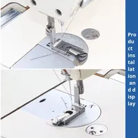 À la mode Tiktok-Style Machine à coudre à plat engrenage ourlet incurvé pied-de-biche 0.3 0.6 bord roulé outil de couture en métal industriel