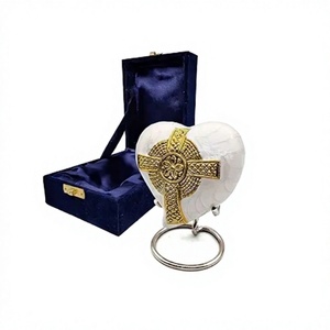 Urne souvenir en forme de cœur-Mini urne de crémation artisanale en cendres pour les cendres de votre être cher-avec boîte en velours gratuite - Product Image 1