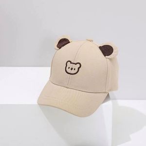 <b>Cute</b> <b>Bear</b> Ear Cotton Baseball Cap Soft Material Animal Adjustable Kids Trucker Hat Uv Protection - Product Image 5