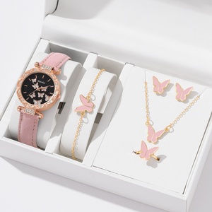 Reloj de Pulsera de Cuarzo para Mujer con Diseño de Mariposa, Correa de Cuero, Elegante Reloj de Regalo - Product Image 5