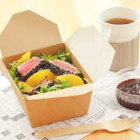 Boîte à lunch en papier jetable écologique pour micro-ondes/emballage de collation