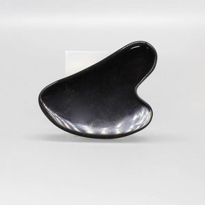 Cadeaux de fête-Outils faciaux Gua Sha Pierre de jade en acier inoxydable pour l'acupuncture corporelle Soulage les tensions musculaires Réduit les poches - Product Image 3