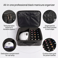 Sac de rangement pour vernis à ongles en cuir Epi LZ Factory, étui de rangement cosmétique, double couche, PU imperméable, sac de beauté de voyage, logo personnalisé