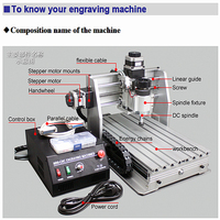 Router CNC Desktop Mini CNC 3020T-DJ Upgrade dari 3020T Mini CNC Mesin Penggilingan Kayu Mesin Bubut Pengukir Router UNTUK PCB/Wood