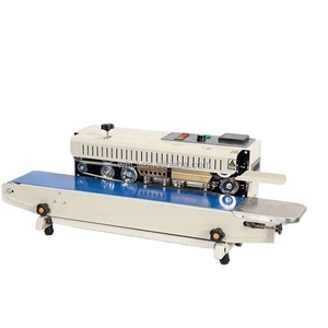 FR-900 Automatic Aluminum Foil Plastic Bag Continuous Band Sealer Film Pouch Bag Sealing Machine with Coder