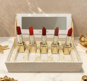 2026 Luxury Brand Lipstick Sample <b>Set</b> Five Pieces Case Gold Tube High Quality Mineral Waterproofing - Product Image 5