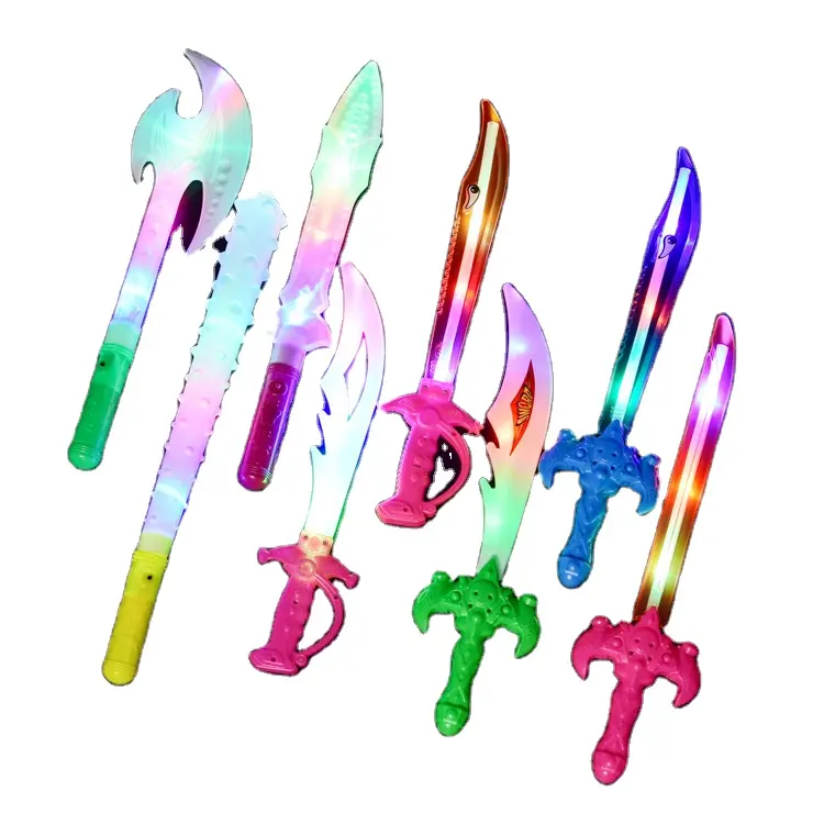 Hot sale Large Plastic Light Sword music colorful children toy blade flashing g-safe vocal toy knives for gift or playing toys