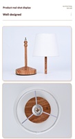 Lampe de bureau LED de style rétro minimaliste nordique moderne, luxe léger, avec batterie, abat-jour en tissu, commande tactile pour chambre à coucher