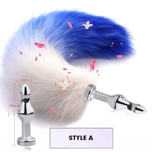 ของเล่นทางเพศสำหรับชายและคู่และหญิงปลั๊กเสียบก้นหางจิ้งจอกยาวแบบมีสีสัน - Product Image 5