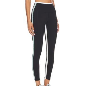 Conjunto Deportivo de Leggings y Sujetador Deportivo con Cinturón de Encaje Sólido para Mujer, Talla Grande, Nailon y Elastano - Product Image 5
