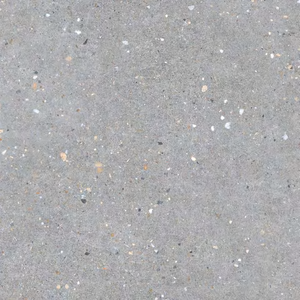 Carrelage en porcelaine terrazzo gris mat rustique, dimensions 1200x1200mm, isolation thermique pour magasin, salon, salle de bain, cuisine, sol - Product Image 1