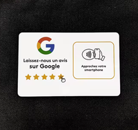 Puce d'impression personnalisée Google Reviews Pop Up Carte d'avis Nfc 213 215 216 Google Play Carte d'examen cadeau Nfc Stand personnalisé