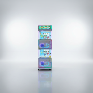 Machine à grue à capsules transparente mini avancée avec accepteur de billets pour centre de jeux et récompenses, cadeau électronique anglais pour enfants de 8 ans et plus - Product Image 3