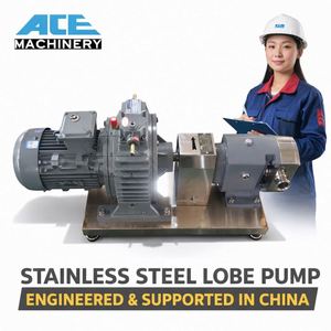 Bomba de Lóbulos Rotatorios de Acero Inoxidable Sanitario de Alta Viscosidad Ace Medium de Grado Alimenticio para Crema Cosmética y Miel - Product Image 6