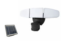 Lampe de sécurité solaire réglable à 270 ° 10W 2600-6000K LED avec capteur de mouvement PIR et capteur automatique de lumière du jour Lampe de sécurité LED