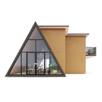 Casa Prefabricada Moderna 2025 con Estructura de Acero y Vidrio Triangular, Multiusos, para Jardín, Glamping, Oficina, Hotel de Ensamblaje Rápido