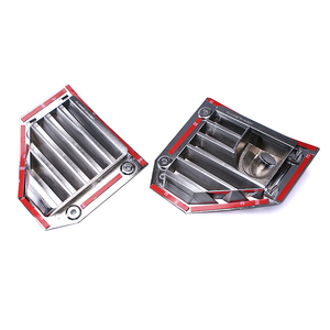 Grilles de ventilation latérales chromées pour capot, garnitures de <span class=keywords><strong>calandre</strong></span> pour <span class=keywords><strong>Hummer</strong></span> <span class=keywords><strong>H2</strong></span> 2006 2007 2008 2009, accessoires extérieurs automobiles - Product Image 6