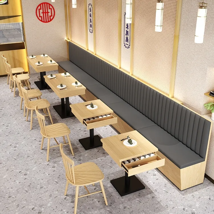 UPTOP Maßge schneiderte dunkelgraue Möbel Fast Food Restaurant Möbel Sofa Booth Seating