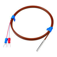 Encapsulated Six Sided Clamp T/J/K Type Temperature Sensor PTFE Wire Waterproof and Oil Proof Thermocouple