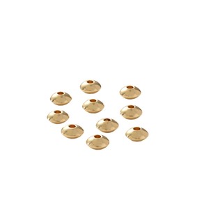 Cuentas planas chapadas en oro de 18K con diseño de ábaco y platillo volador, cuentas sueltas para accesorios de joyería hechos a mano DIY - Product Image 5