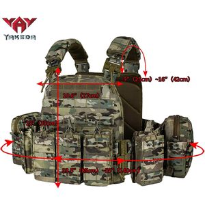 Chaleco táctico VAv YAKEDA con sistema PALS Molle de liberación rápida y ajustable para caza al aire libre y equipo de supervivencia. - Product Image 2