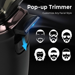 Rasoio portatile <span class=keywords><strong>barba</strong></span> uomo bagnato e asciutto rasatrice <span class=keywords><strong>barba</strong></span> con 3 teste impermeabile da uomo rasoio elettrico - Product Image 4