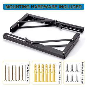 접이식 선반 브래킷 헤비 듀티 플로팅 선반 하드웨어, 플로팅 선반 브래킷 16 인치, L 브래킷 선반 13.050 - Product Image 6