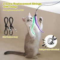 Violet bleu rétractable drôle jouets pour animaux de compagnie interactif intérieur poulet plume chat jeu baguette en plastique bois bâton tige fée Teaser
