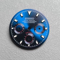 Pièces de montre : Cadran Sunburst à trois aiguilles, design VK63, 29,5 mm, compatible avec le mouvement VK63, luminescence verte