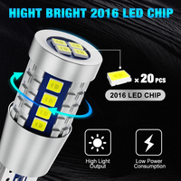 Bombilla LED para Auto 12V T10 W5W 194 168 Canbus 2016 20SMD, Luz de Posición, Interior, Mapa, Techo, 6000K, Sin Errores