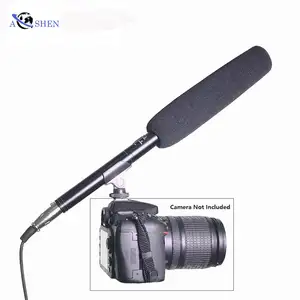 Profesyonel video röportaj mikrofon kamera amplifikatör DSLR kayıt el tel kondenser yayın mikrofon w/ mic clip