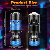 Ampoule de phare projecteur LED H4 100W, faisceau haut et bas, blanc 6000K, électrovanne, lentille LED pour voiture, vente directe usine
