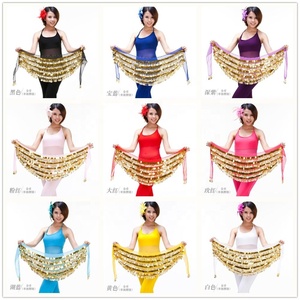 Bestdance Belly Dance 5 Layers Coins Hip Scarf Belt Dance Costume Skirt Festival <strong>Performance</strong> <strong>Wear</strong> - Product Image 6