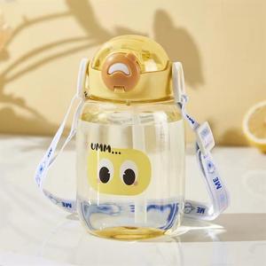 Botella de agua para niños, taza con pajita de silicona, botellas de leche de plástico a prueba de fugas, verano - Product Image 4