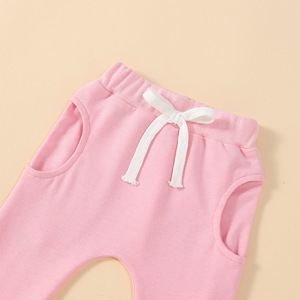 Set di pantaloni con coulisse e felpa girocollo a maniche lunghe con stampa di lettere per bambina, completo casual in <span class=keywords><strong>2</strong></span> pezzi per bambini - Product Image 5